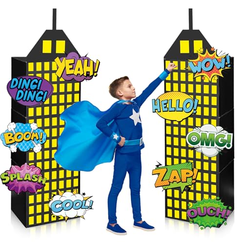 18 Pcs Super Theme Hero Party Photography Backdrop Boxes (Hero 18 Pcs)