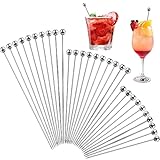 Langlebiges Material: Die wiederverwendbaren Metall-Cocktailsticks bestehen aus Edelstahl, haben ein glattes und schönes Aussehen, sind nicht leicht zu rosten oder zu brechen, leicht zu reinigen, zu warten und wiederzuverwenden, was Ihnen eine lange Lebensdauer ermöglichen kann