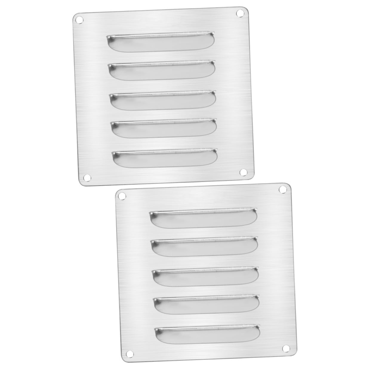 Mipcase 2pcs Yacht Hardware Boat Louver Vent Deflector Steel Vent Boat Blower Vent for Boats Cowl Draft Stopper Gray Vents Cover Modern Rectangular Boating Marine Louvers Stainless Steel