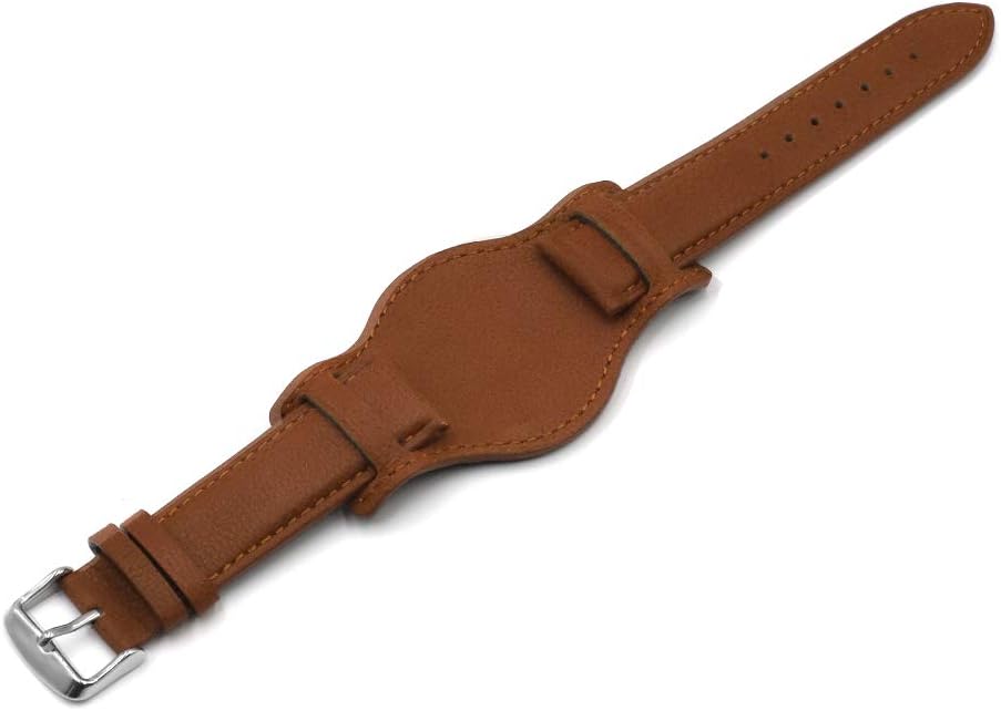 Onthelevel Leather Cuff Watch Strap 18mm 20mm 22mm Vintage Genuine Leather Watch Band with Mat for Men Women