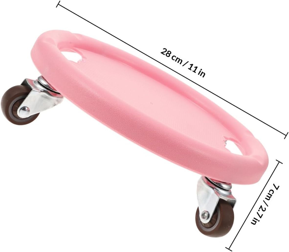 Abdominal Exercising Disc with Four-wheel Silent Design, Blush Core Training Abdominal Board for Home Fitness, Belly Muscle Wheel Plate for Core Strength and Shaping