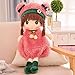 ITODA Bébé Enfant Fille Poupée de Chiffon Jouet Enfant Interactif Mignonne Poupée Peluche Jouet d'éveil Mini-Princesse Jouet Bébé Douce Décoration Cadeau Anniversaire Naissance Noël Valentin 45cm