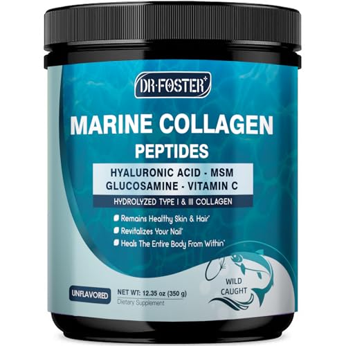 23% off - DRFOSTER Marine Collagen Peptides Powder for Joint Support, Hydrolyzed Type I & III Fish Collagen...