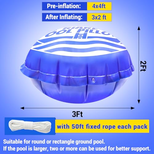 Riare almohadilla de aire para piscina 4x4 ft miniatura 4