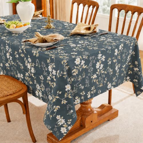 Image of Amazon Brand - Umi Super Soft Brushed Microfiber Cotton Dining Table Cloth, Printed Rectangular 6 Seater Table Cover 60X90(Inches)