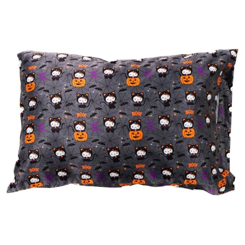 Sanrio Hello Kitty Skeleton Halloween Beauty Silky Satin Standard Reversible Pillowcase Cover 20x30 for Hair and Skin, (Officially Licensed Product) by Franco Collectibles