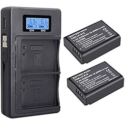 Lentes Para Camara Canon Rebel T7 CITYORK LP-E10 2-Pack 2200mAh - Batería de Repuesto y Cargador LCD Doble para cámara Canon EOS Rebel T3 T5 T6 T7 T100 1100D 1200D 1300D 1500D 2000D 3000D 4000D Kiss X50 X70 X70 80 X9 0