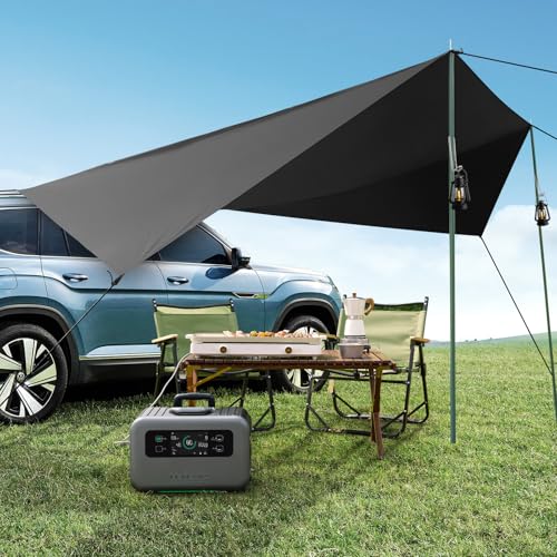 Trsaow Universal Auto-Zelt für jedes Fahrzeug Car Markise Camping Großer SUV Markisen Universal Zelt Sonnenunterkunft für Wohnmobile, Autos Camping-Markise für Seitentür/Heck