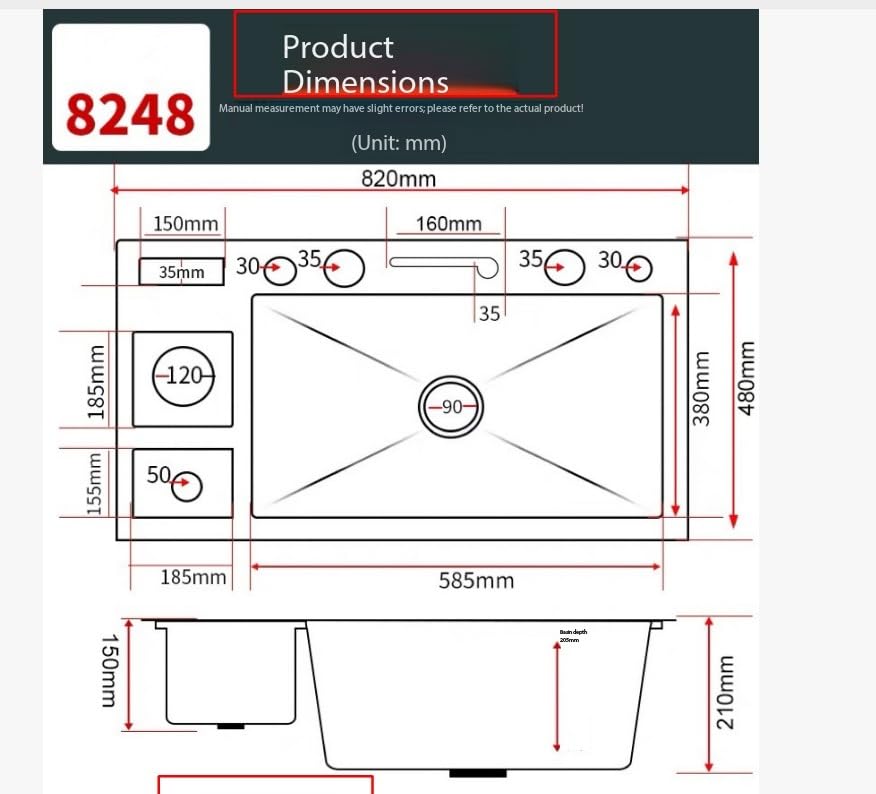 Image of B Backline Single Bowl Kitchen Sink - 32 inch X 19 inch X 9 inch Inches | Smart Kitchen Sink With Waterfall Tap & Dustbin | 304-Grade Stainless | All In One Sink With All Accessories - Black Matt Color