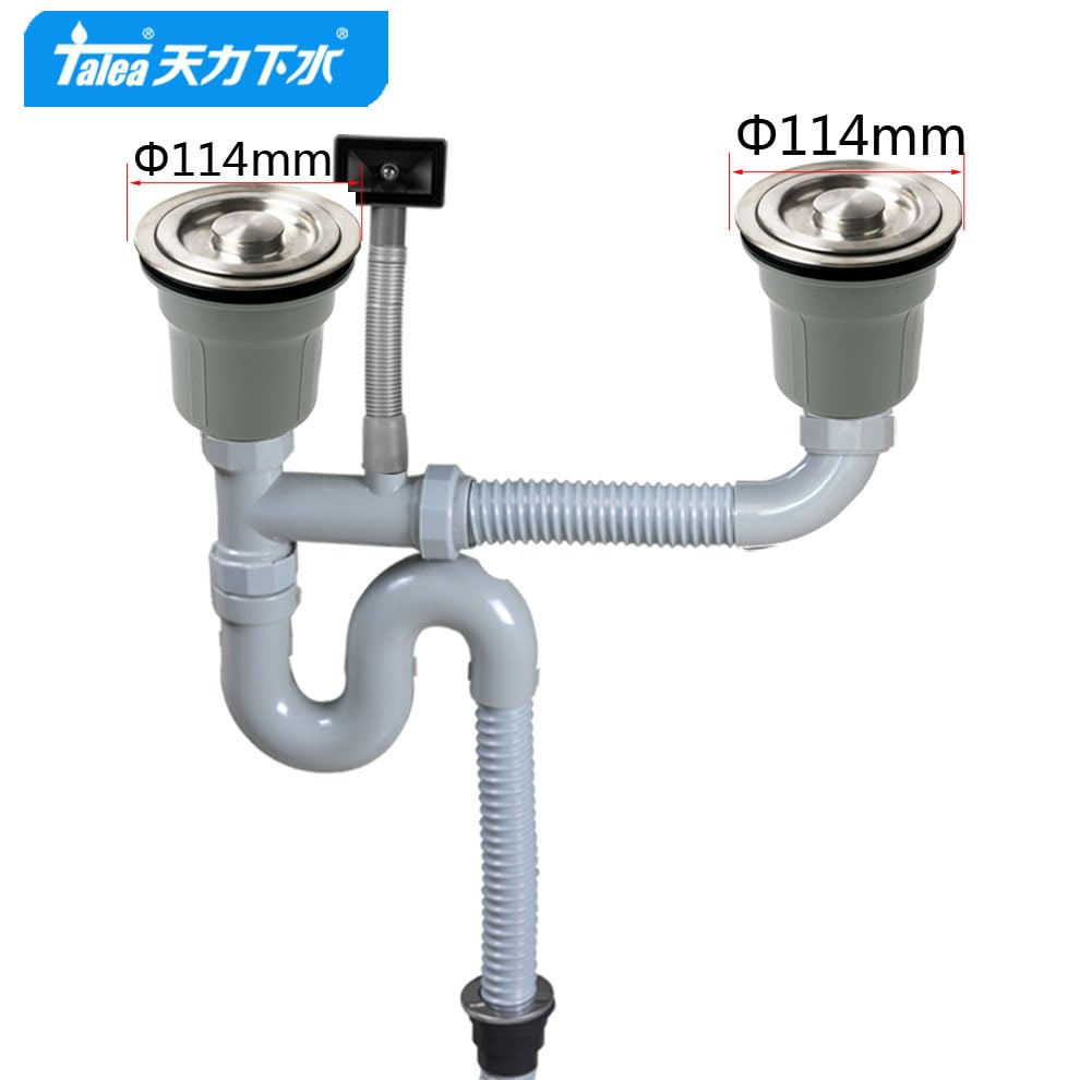 Kit de colador doble para fregadero de acero inoxidable miniatura 2