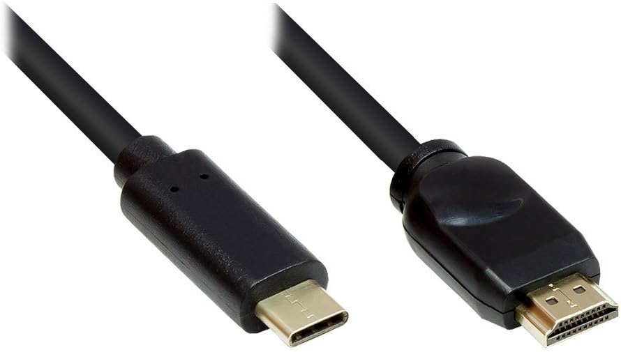 Good Connections Adapter Cable - USB-C Male to HDMI 2.0 Male - 4K / UHD @ 60Hz - Copper Conductor - 10 m - Black