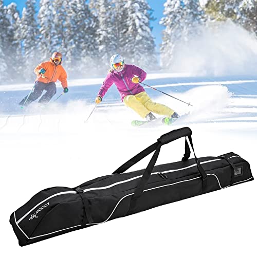 Azreference Ski Bag, Single Ski Travel Bag With Adjustable Shoulder Strap For Snow Gear, Poles And Accessories (173Cm) #TOP6