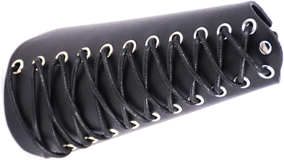 Leather Archery Arm Guard Adjustable for Bow Shooting Protection | Lightweight Carrying Design, Coffee Color, Protects Arm from Injury, Easy to Adjust, for Archery Gear