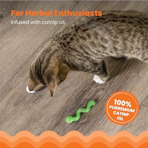 Catstages Orkakat Wiggle Worm - Katzenspielzeug mit Katzenminze - zum Kauen & für die Zahnpflege