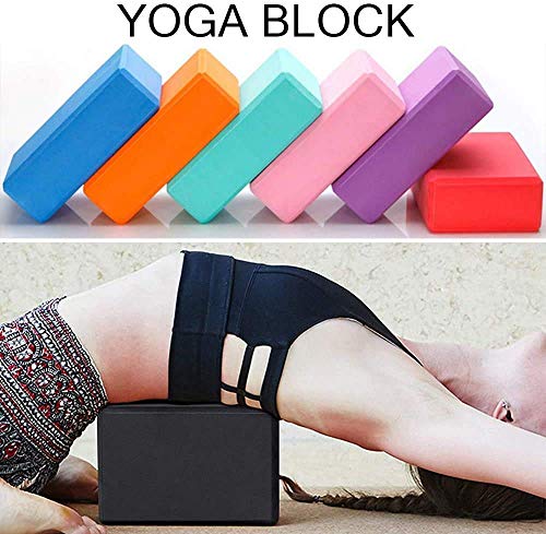 Kit 2 Blocos em EVA para Yoga e Outros Exercícios Profissional com Medidas de 23cmx15x7,5cm, Alongam