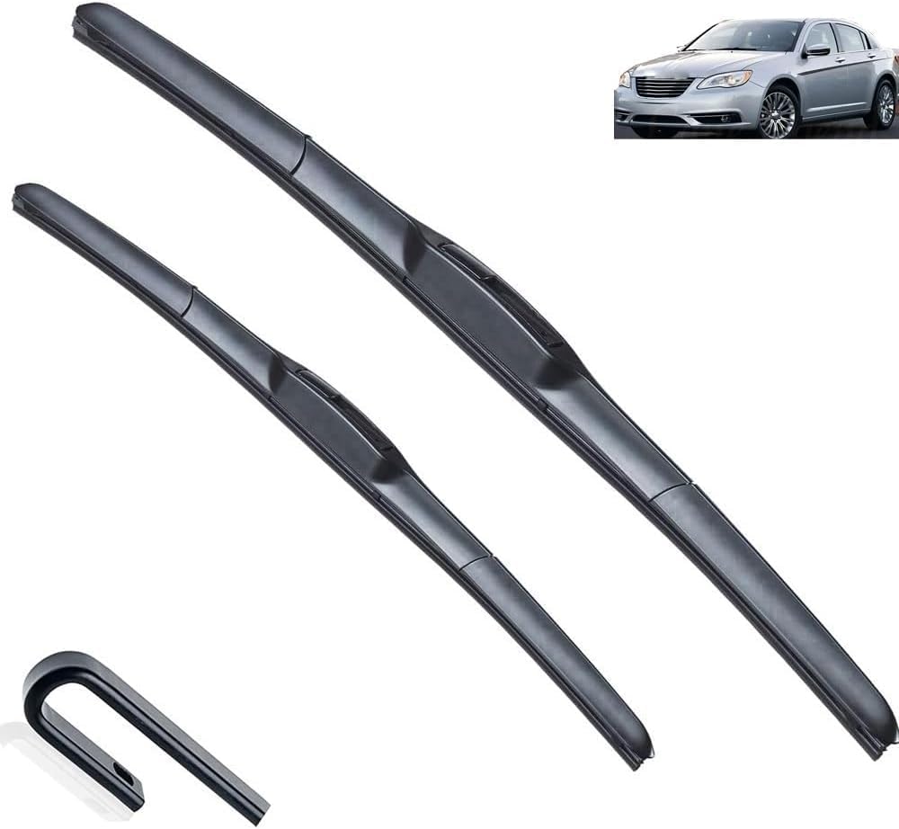 Car Windshield Window for Chrysler 200 2011-2014 Windscreen Wiper Arm with Blade Complete Set Replacement Front Exact Fit Windscreen Wiper Blades