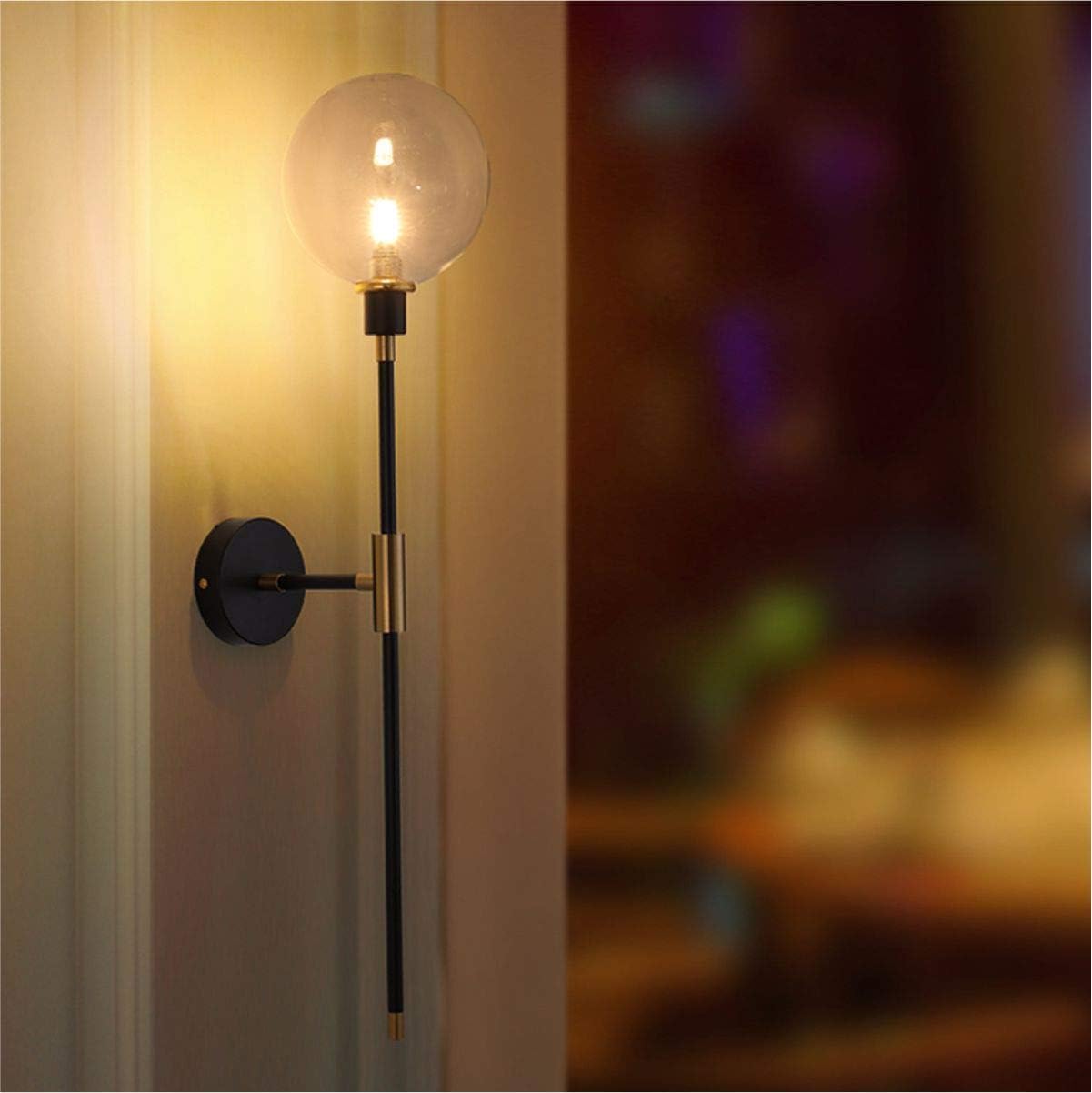 Get Popular Offer KCO Lighting Vintage Industrial Wall Light 1-Light Sconces Gold Black Modern Wall Mounted Sconce Globe Glass Shade Wall Lamp with Long Arm for Bedroom Hallway (Clear) Best Promo KCO Lighting Vintage Industrial Wall Light 1-Light Sconces Gold Black Modern Wall Mounted Sconce Globe Glass Shade Wall Lamp with Long Arm for Bedroom Hallway (Clear)