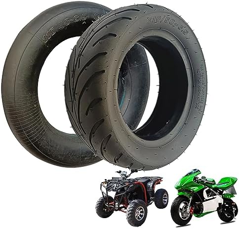 110/50-6.5 Tire And Tube For Pocket Bikes - Fits 38cc 47cc 49cc Mini Dirt Pit Bikes