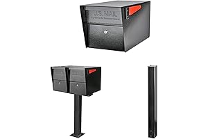 Mail Boss 7506 Mail Manager Curbside Locking Security Mailbox with Package Compartment