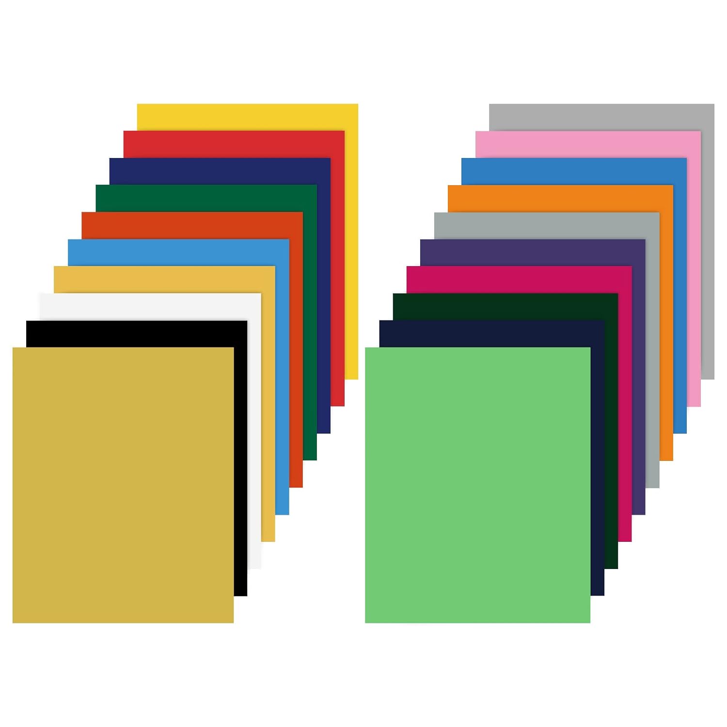 KAHEIGN 30er Set Bügelfolien - 24 Farben HTV Vinyl Für T-Shirts & Textilien, 20x30cm