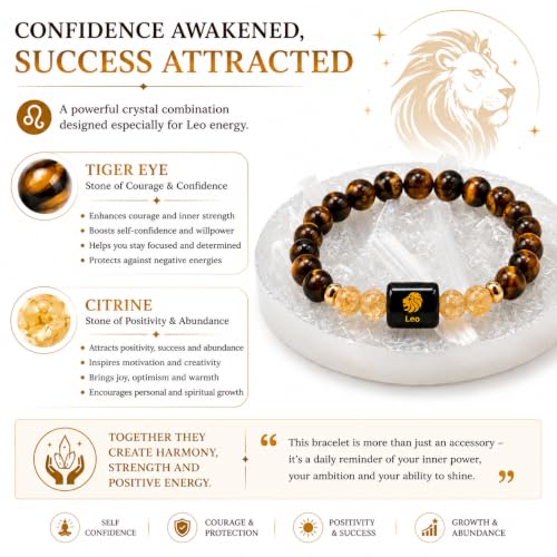 Image of Zodiac Crystal Bracelet with Raw Selenite Plate for Men & Women | Aries, Taurus, Gemini, Cancer, Leo, Virgo, Libra, Scorpio, Sagittarius, Capricorn, Aquarius & Pisces Rashi Bracelet | Astrology Healing Crystal Gift