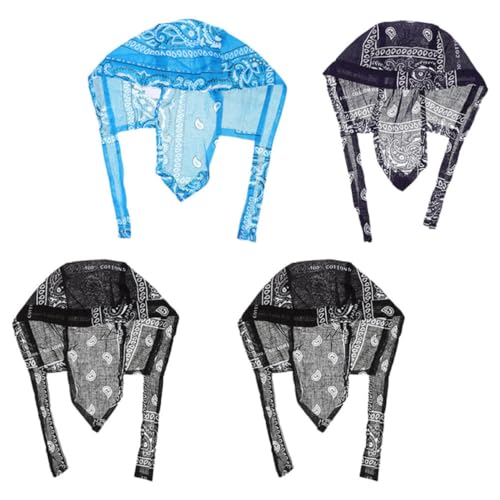 Zerodeko Toques de Chef Chapeaux Cuisine Vintage Unisexes Lot de 4 en Polyester Résistants Déformation Adaptés pour Restauration Cuisine Professionnelle