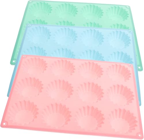 Miniatura 4 de HEMOTON Moldes de silicona para gelatinas, moldes de goma para chocolate, dulces, gel de sílice, 12 unidades