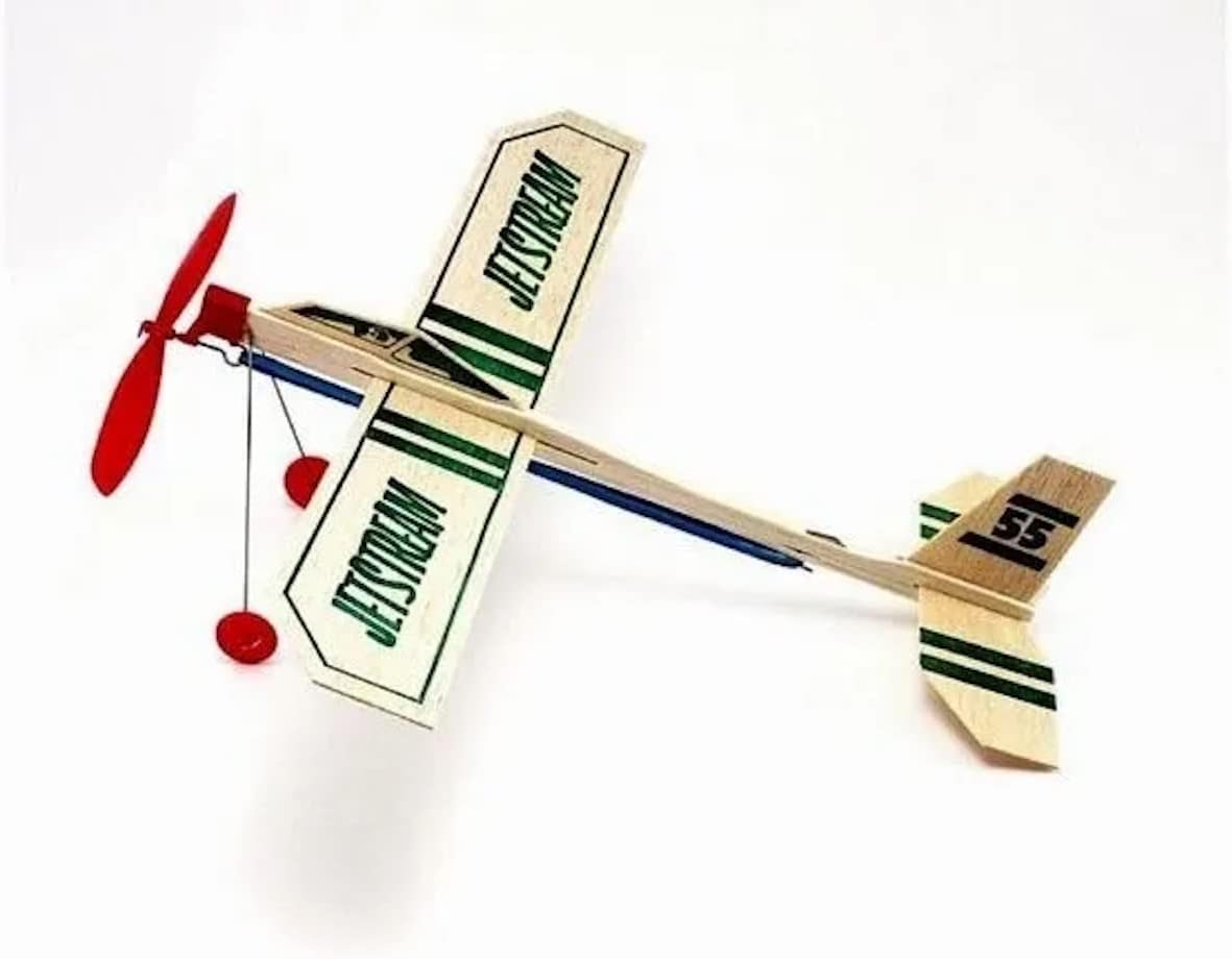 Twelve (12) Guillow's #55 Jetstream Flying Balsa Wood Toy Airplanes