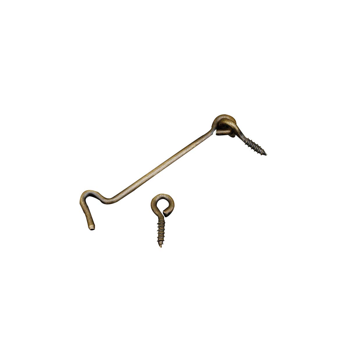 Retro Copper Antique Bronze Cabin Hooks Eye Latches, Fit to Doors Windows Boxes Yards, Locker Latches Garden Gate Latches Window Door Latch Bolts with Screws, 7.5cm, 1 Pcs