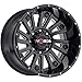 Worx 810BM Sentry Gloss Black with Milled Accents Wheel with Painted Finish (20 x 12. inches /5 x 150 mm, -44 mm Offset)