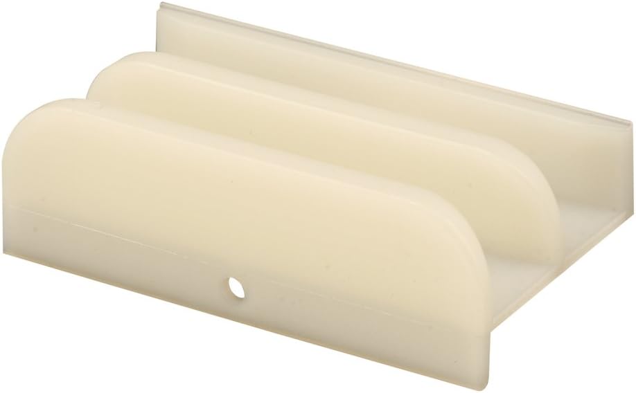 PRIME-LINE Products M 6219 Sliding Shower Door Bottom Guide For 7/16 in. Thick Doors, Plastic Construction, White