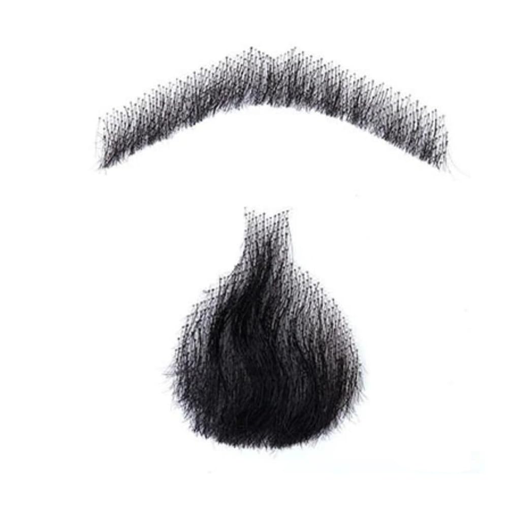 Fake Beard with Glue, Realistic Fake Beards, Invisible Lace Mustache, Fake Goatee Beard, Fake Facial Hair for Halloween Cosplay,Hz04