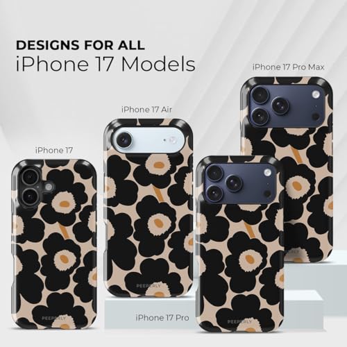 Image of Peeperly Shadow Flora Crystal Case Compatible with iPhone 17 Pro, iPhone 17 Pro Back Cover Case- PC + Silicone