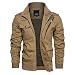 Produktbild KEFITEVD Jacke Herren Frühling Herbst Herrenjacke Bundeswehr Jacke Bomberjacke Männer Jagdjacke Bomber Blouson Herren Motorradjacke Übergangsjacke Kurz Mantel Khaki L
