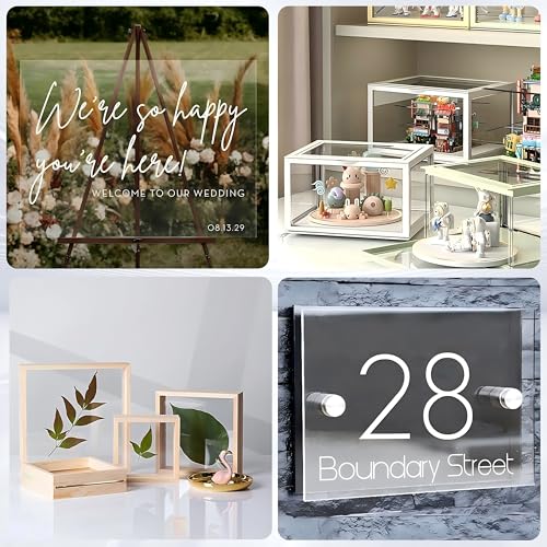 Langaelex Acrylglas Platte Transparent 3 mm, DIN A1 (594 x 841 mm) Zuschnitt Scheiben ultra klare Acrylplatte für Laserschneiden, Glasersatz, DIY- und Handwerksprojekt