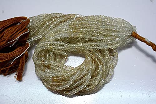Faceted rondelle beads az 4.5mm de qualité AAA en lot de 5 rangs