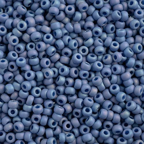 Miyuki Seed Bead 8/0 APX 22g - Frosted Glazed Rainbow Blue Sapphire Matte AB Japanese Glass Seed Beads