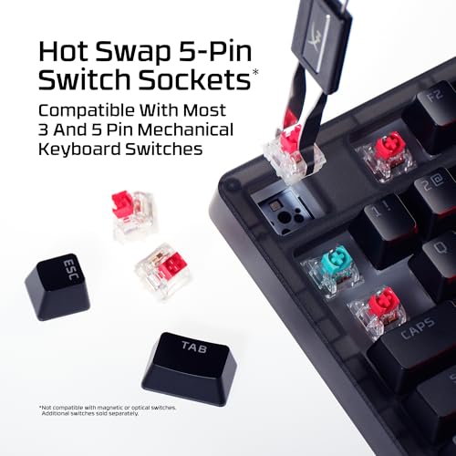 HyperX Origins 2 1800 clavier gaming mécanique compact RVB - 3