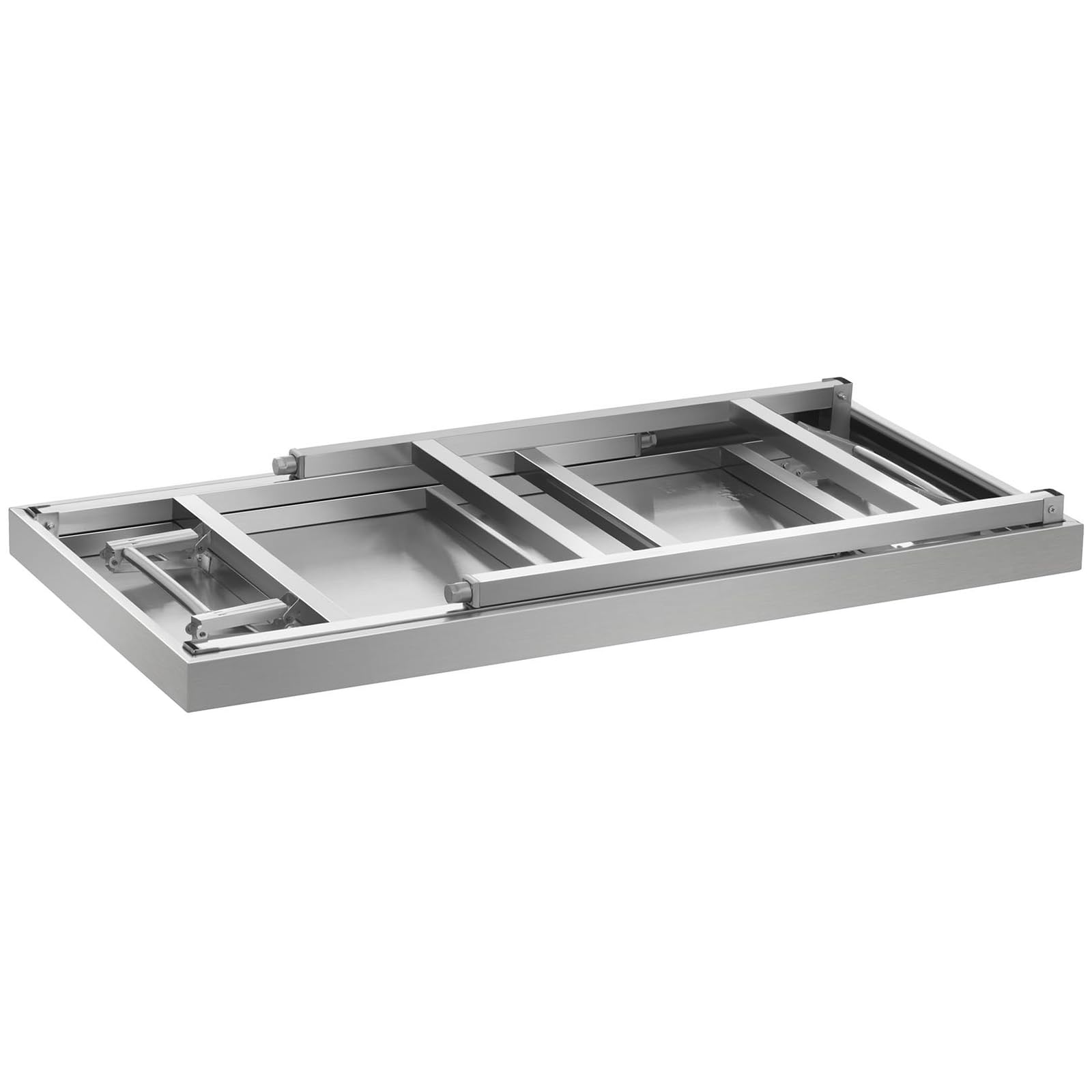 Royal Catering Mesa De Trabajo Plegable En Acero Inoxidable RCAT-120/70KE (Superficie de Trabajo de 70 x 120 cm, Capacidad de Carga 215 kg)