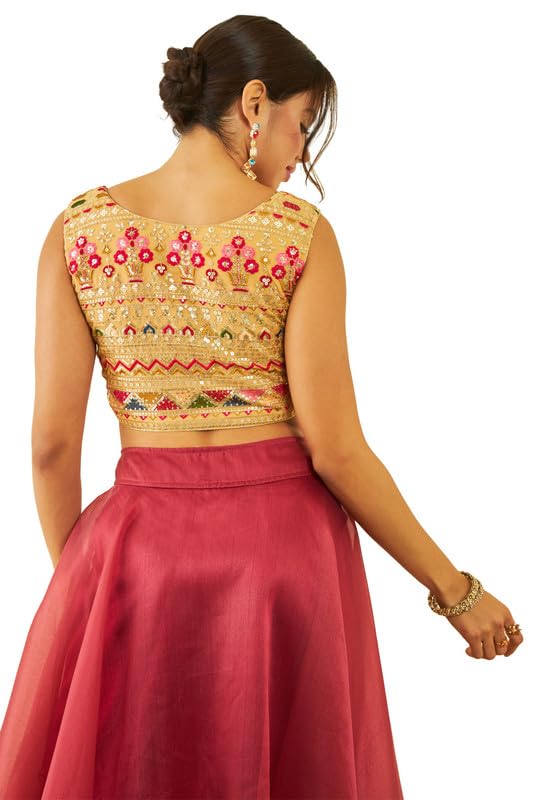 Soch Georgette - Blusa regular sin mangas para mujer
