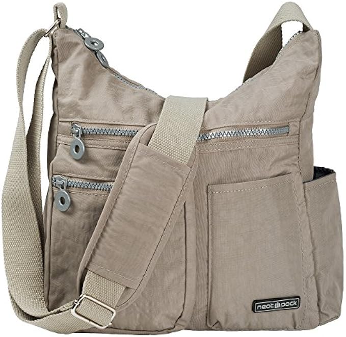 NeatPack Crossbody Bags for Women with Bottle Holder, Anti Theft RFID Pocket and Multiple Compartments, Travel Purses