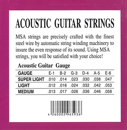 Set of 3 Guitar Strings for Western Steel Strings for Acoustic Guitar SK30-010-047, Grey - steel, 009-042 - Image 3