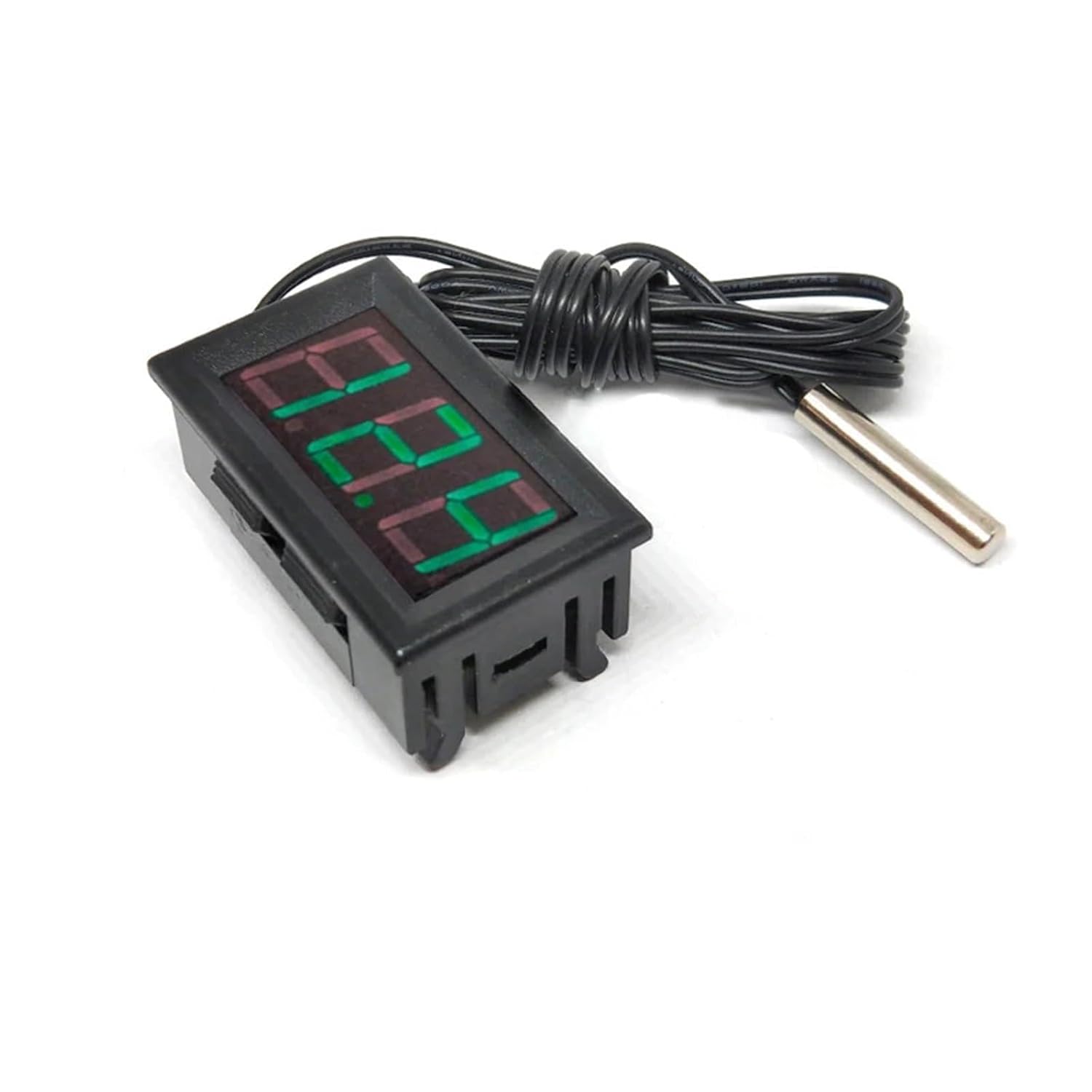 0.56 inch Temperature Module Meter Detector with Sensors Probe DC 5-12V Thermometer LED Digital Tester Panel(5Pcs Green Digital)