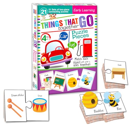 Image of Things that Go Together Puzzle, Early Learning Matching Game, 21 Two-Piece Connecting Puzzles, Age 4+