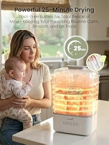 GROWNSY Baby Bottle Sterilizer and Dryer, 3-Tier, with Travel Kit — photo 5 of 6