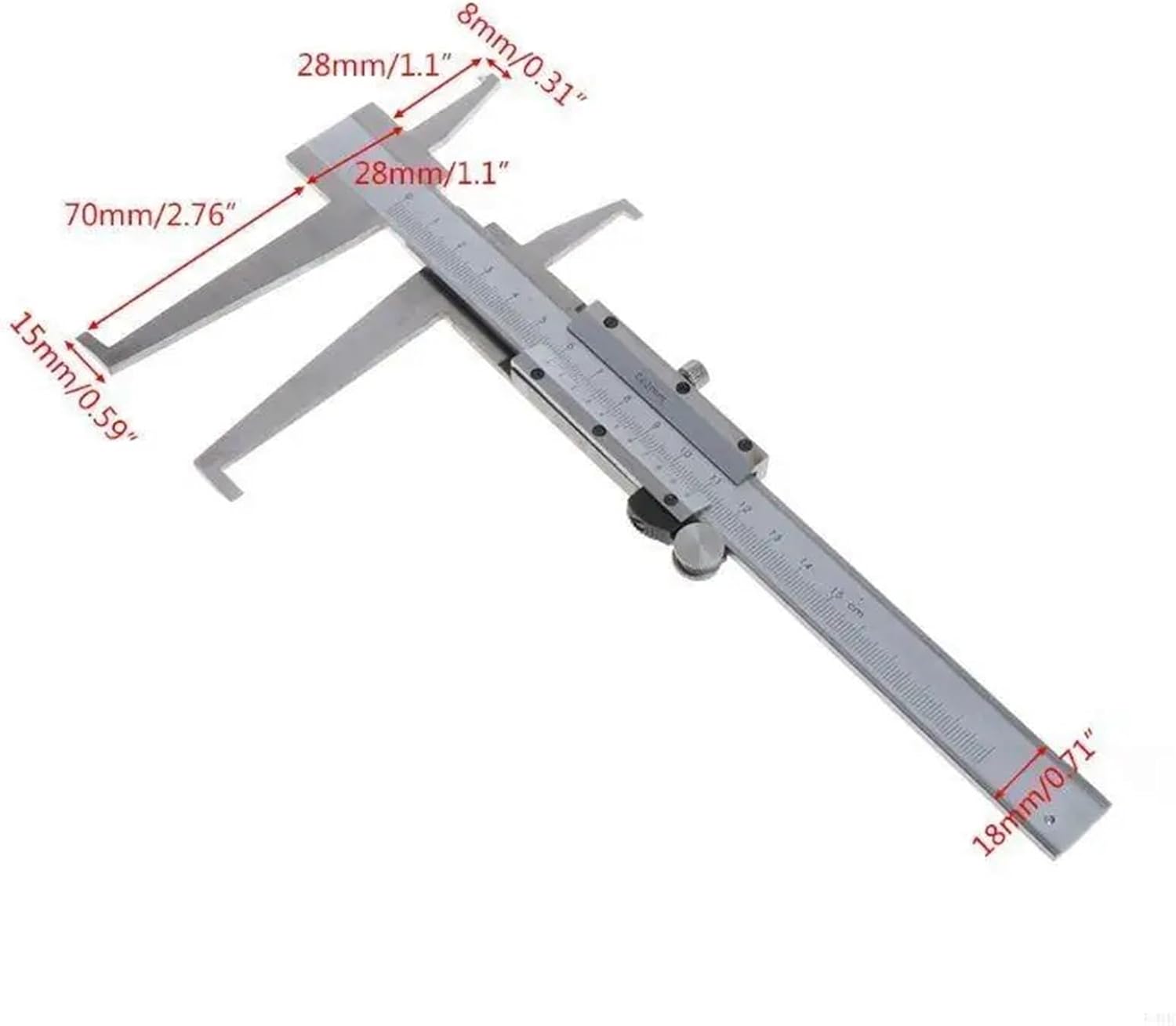 2 Claw Inside Vernier Caliper 9-150mm/0.02 Stainless Steel Inner Caliper
