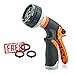 MDZZ Garden Hose Nozzle, Superior Lightweight 8 Adjustable Watering Patterns Metal Water Spray Nozzle, High Pressure and Slip Resistant Rubberized Grip, for Cleaning, Car Wash and Shower Pets