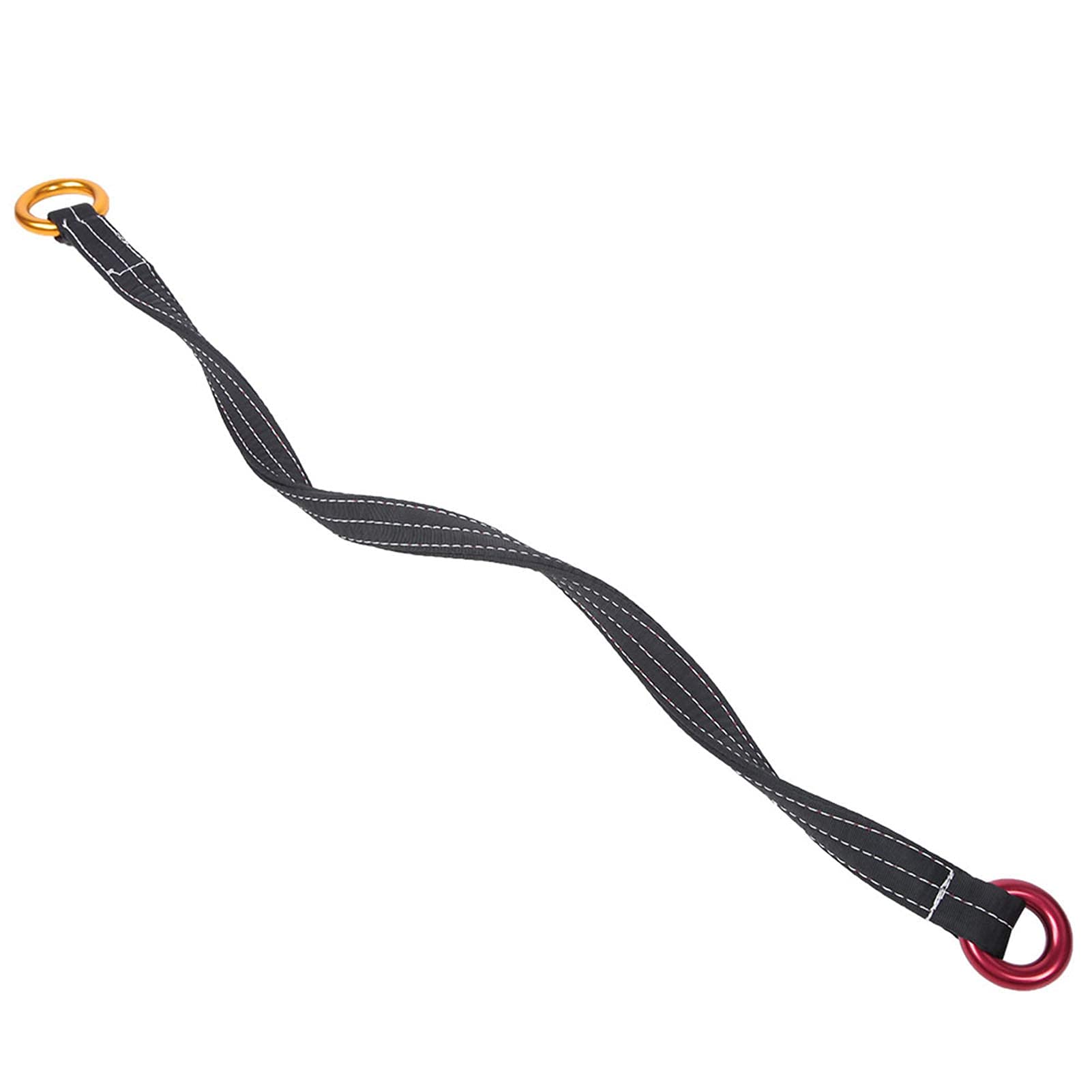 Demeras Cordón de árbol de Escalada de 120 CM Cordón de Alambre de Rescate de árbol de Escalada al Aire con 2 Anillos Colgantes para Escalar