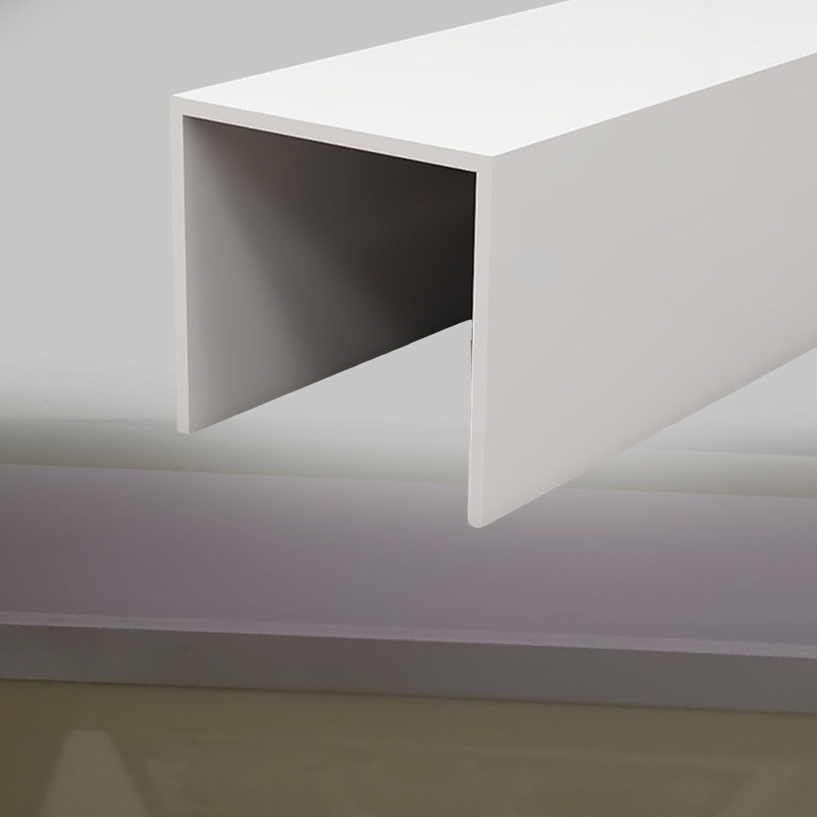 copri tubi Copertura Spegnitubo In PVC Bianco Puro, Copertura A Forma Di U Correttore Per Canalina Installazione Adesiva, Protezione Nascondere(L 110 CM W 15 CM)