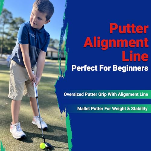 Fingerprints Junior Golf Club Set - Perfect for Junior Golfers - Left-Handed & Right-Handed Options - Complete Set in Multiple Sizes with Driver, Hybrid, 7i, PW, Putter & Stylish Stand Bag - Thumbnail 6